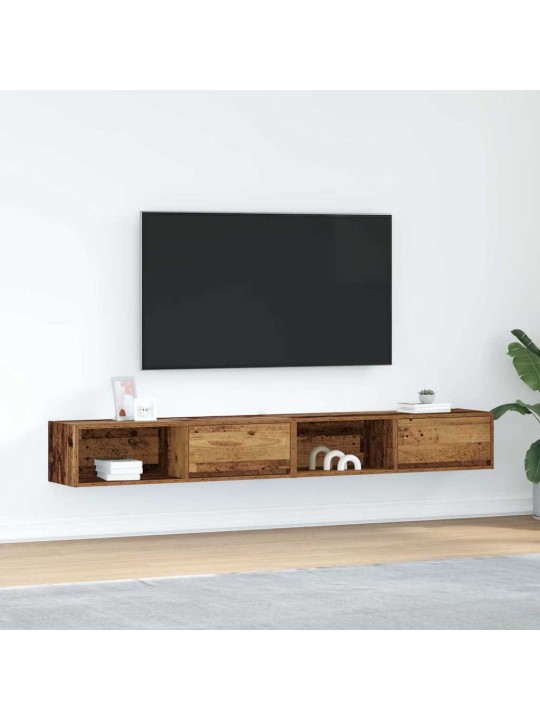 Tv skříňky 2 ks staré dřevo 100x31x25,5 cm dřevěné konstrukce