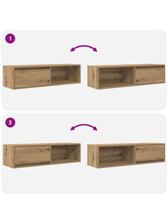 Tv skříňka dub artisan 100x31x25,5 cm kompozitní dřevo