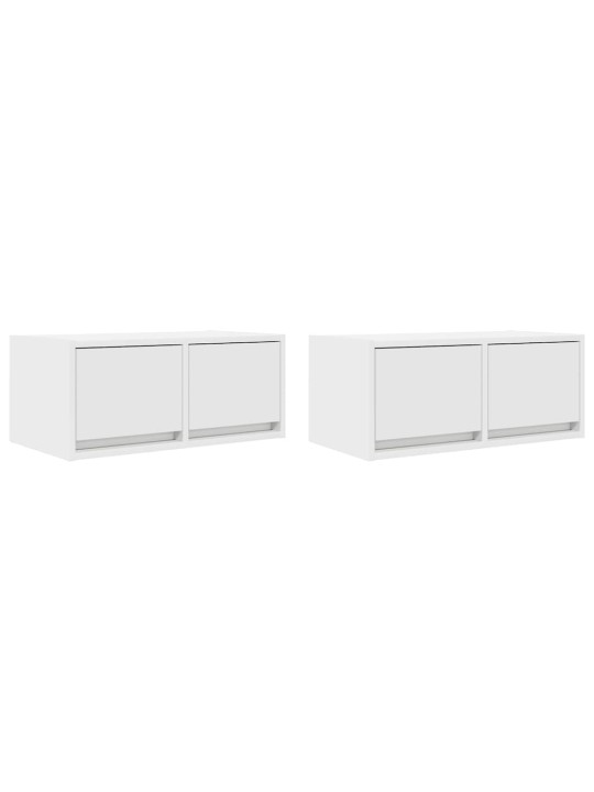 Tv skříňky 2 ks bílá 60x31x25,5 cm dřevěná konstrukce