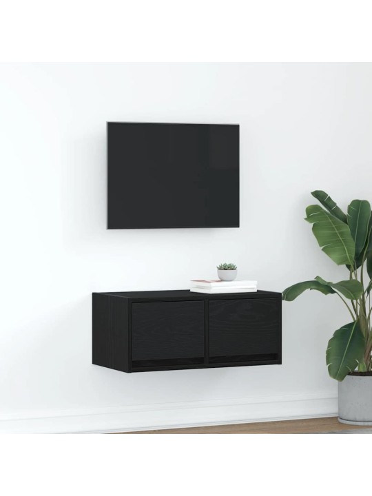 Tv skříňka černý dub 60x31x25,5 cm dřevěná konstrukce