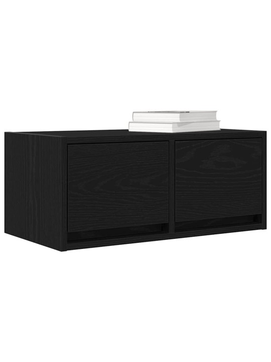 Tv skříňky 2 ks dub černý 60x31x25,5 cm dřevěné konstrukce