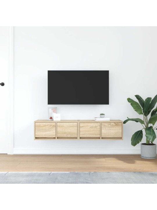 Tv skříňky 2 ks dub sonoma 60x31x25,5 cm dřevěné konstrukce