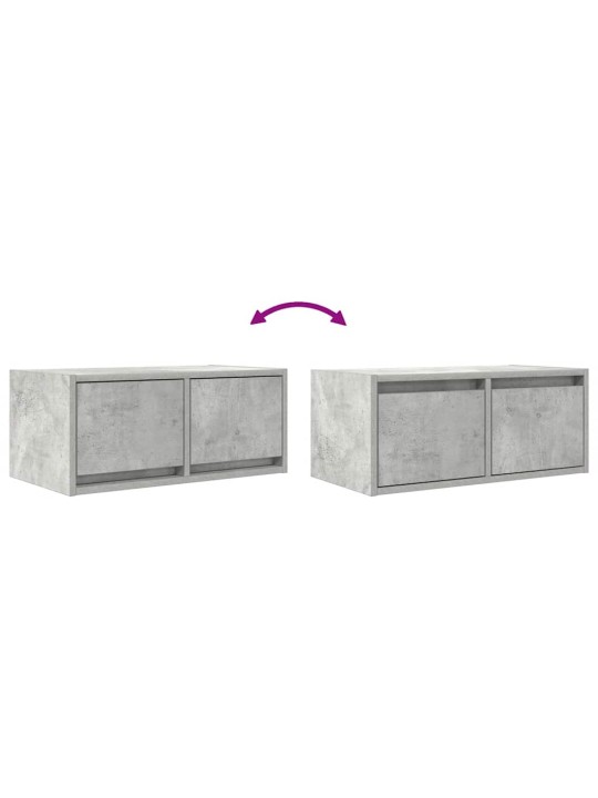 Tv skříňky 2 ks betonová šedá 60x31x25,5 cm dřevěná konstrukce