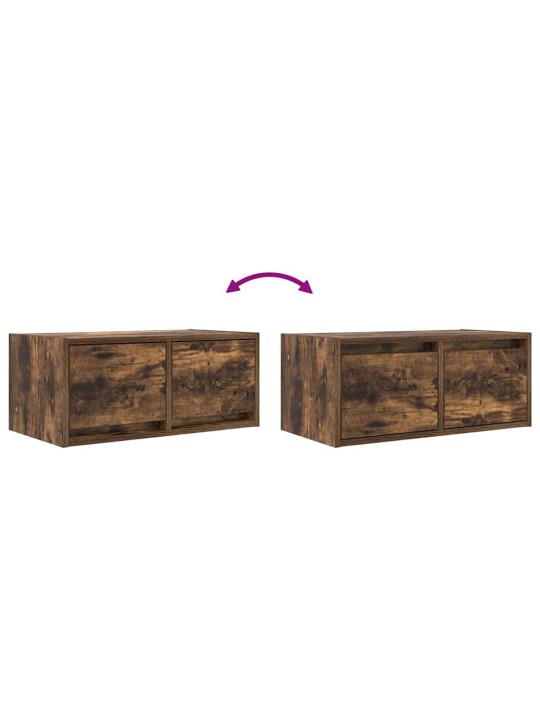 Tv skříňky 2 ks kouřový dub 60x31x25,5 cm dřevěné konstrukce
