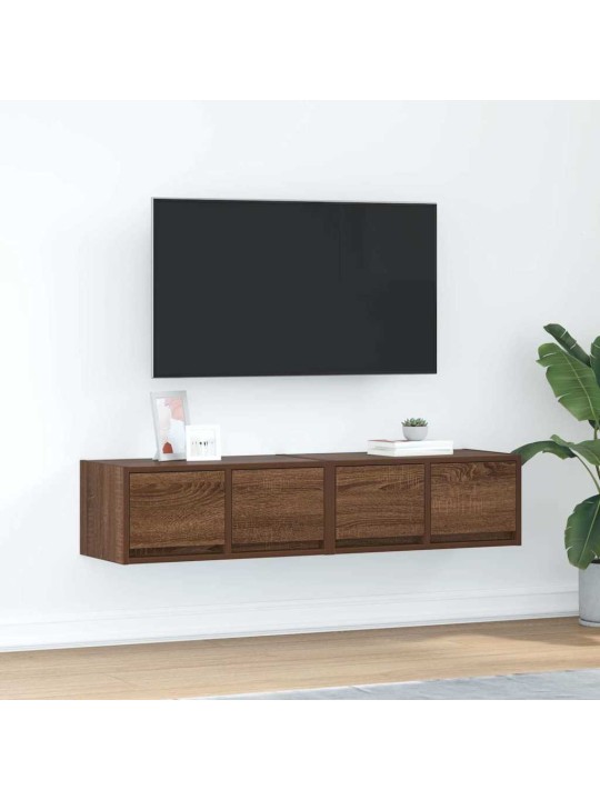Tv skříňky 2 ks hnědý dub 60x31x25,5 cm dřevěná konstrukce