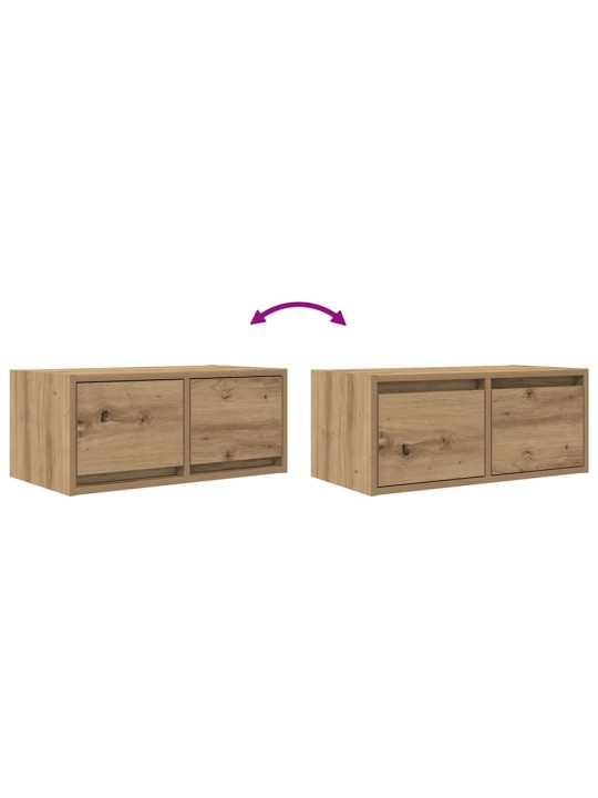 Tv skříňky 2 ks dub artisan 60x31x25,5 cm dřevěné konstrukce