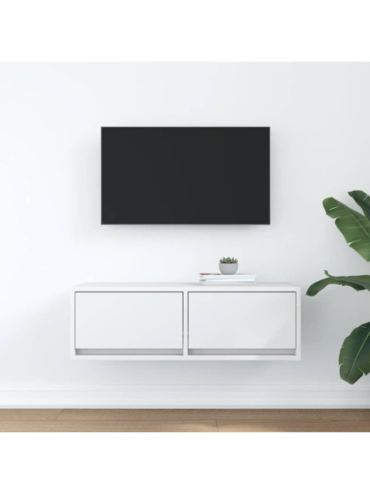 Tv skříňka bílá 80x31x25,5 cm kompozitní dřevo