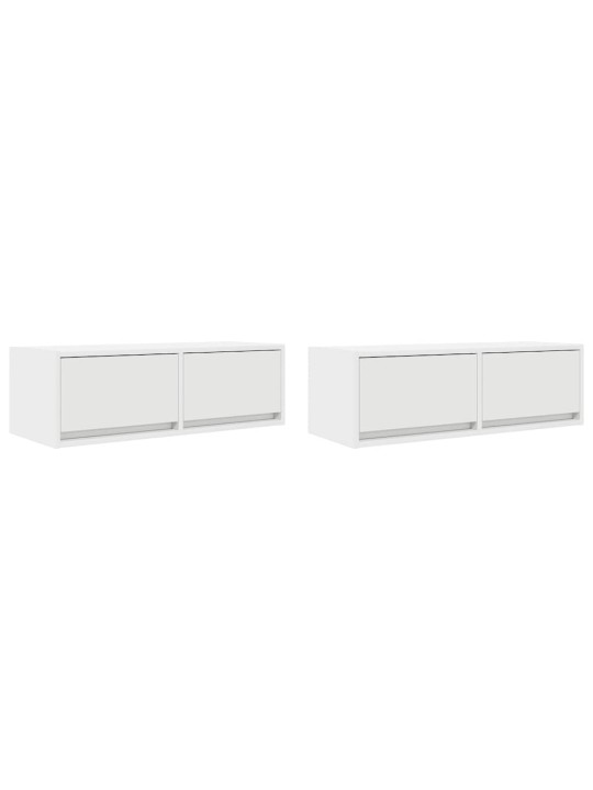 Tv skříňky 2 ks bílá 80x31x25,5 cm dřevěná konstrukce