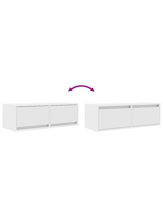Tv skříňky 2 ks bílá 80x31x25,5 cm dřevěná konstrukce