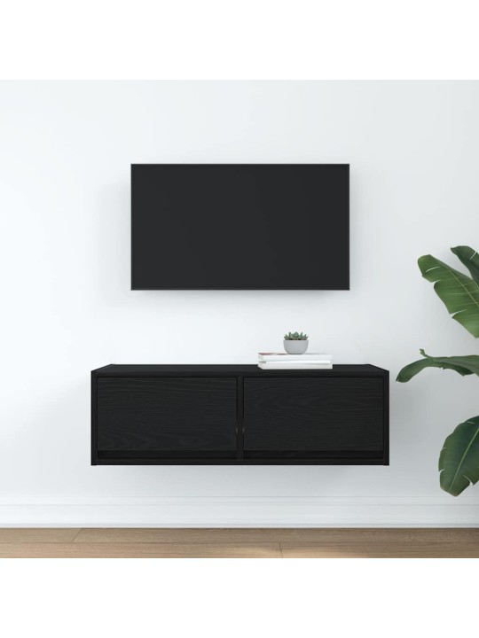Tv skříňka černý dub 80x31x25,5 cm dřevěná konstrukce