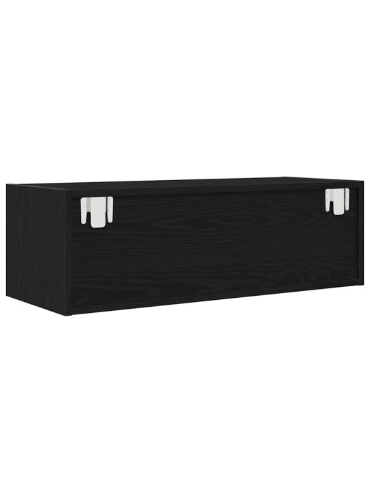 Tv skříňka černý dub 80x31x25,5 cm dřevěná konstrukce