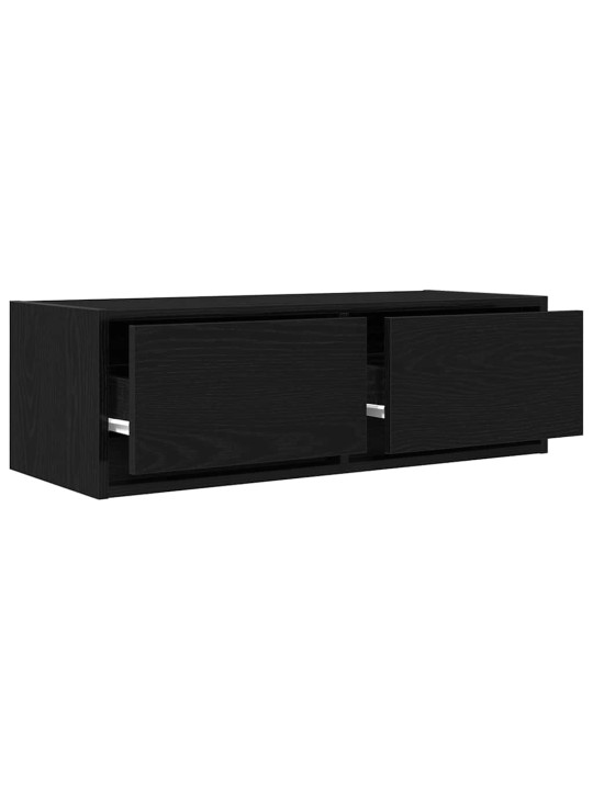 Tv skříňky 2 ks dub černý 80x31x25,5 cm dřevěné konstrukce