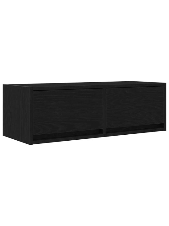 Tv skříňky 2 ks dub černý 80x31x25,5 cm dřevěné konstrukce