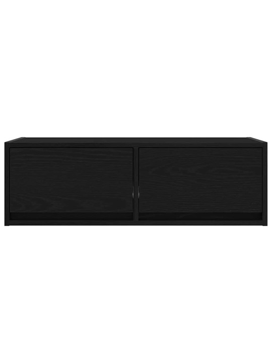 Tv skříňky 2 ks dub černý 80x31x25,5 cm dřevěné konstrukce