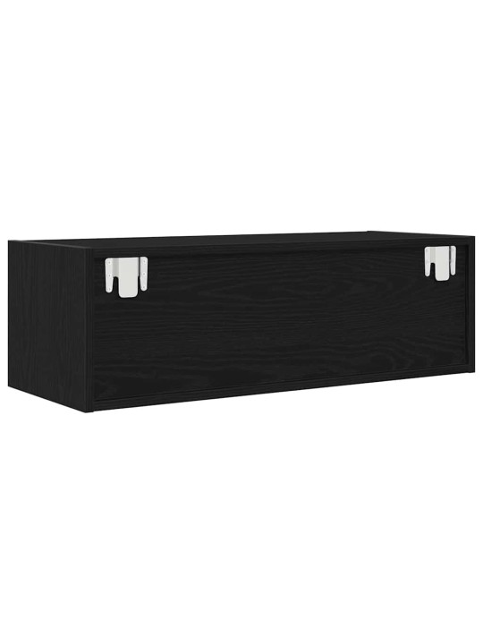 Tv skříňky 2 ks dub černý 80x31x25,5 cm dřevěné konstrukce