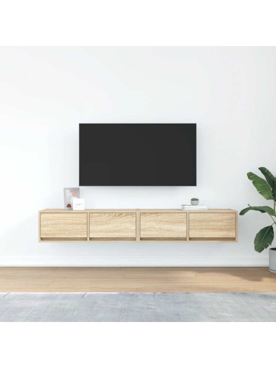 Tv skříňky 2 ks dub sonoma 80x31x25,5 cm dřevěné konstrukce