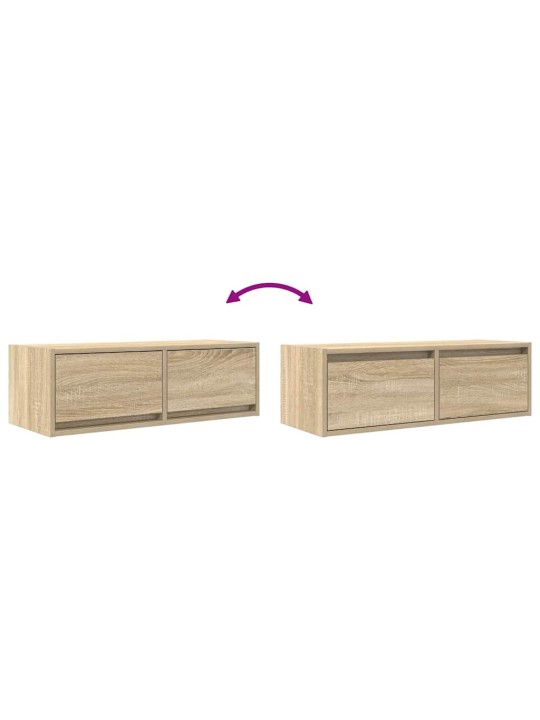 Tv skříňky 2 ks dub sonoma 80x31x25,5 cm dřevěné konstrukce