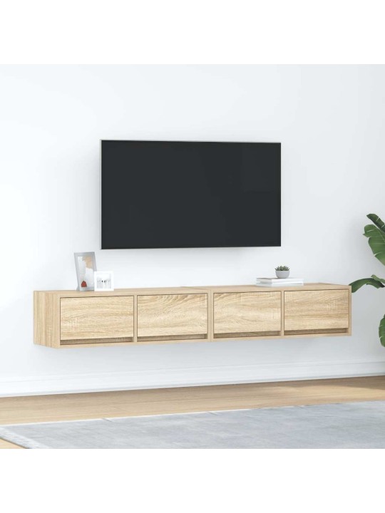 Tv skříňky 2 ks dub sonoma 80x31x25,5 cm dřevěné konstrukce
