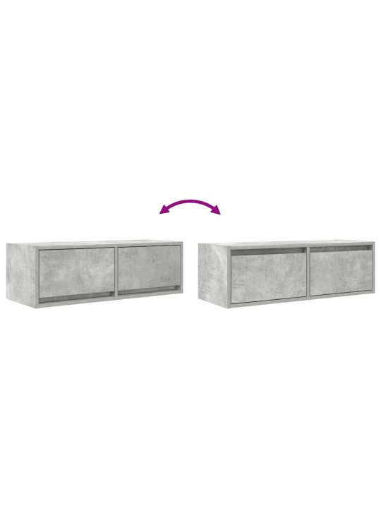 Tv skříňky 2 ks betonová šedá 80x31x25,5 cm dřevěná konstrukce