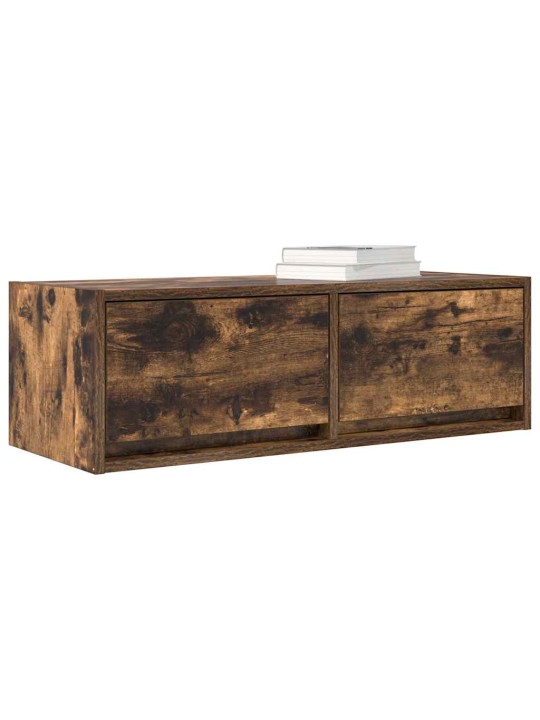 Tv skříňky 2 ks kouřový dub 80x31x25,5 cm dřevěné konstrukce