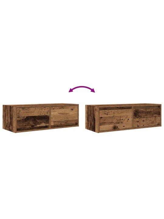 Tv skříňky 2 ks staré dřevo 80x31x25,5 cm dřevěné konstrukce