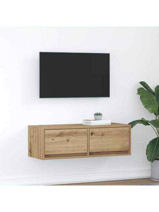 Tv skříňka dub artisan 80x31x25,5 cm kompozitní dřevo