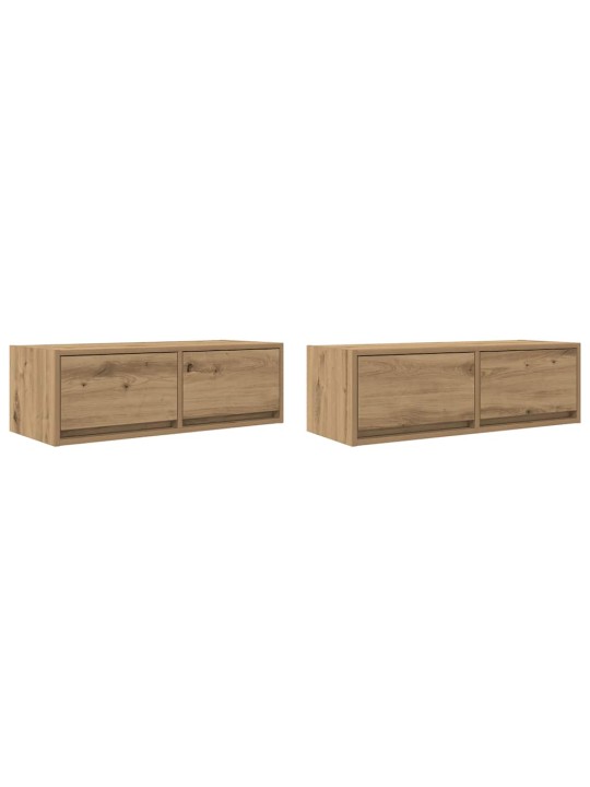 Tv skříňky 2 ks dub artisan 80x31x25,5 cm dřevěné konstrukce
