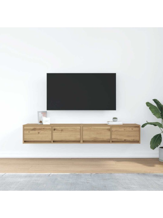 Tv skříňky 2 ks dub artisan 80x31x25,5 cm dřevěné konstrukce