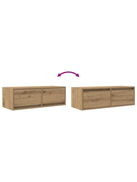 Tv skříňky 2 ks dub artisan 80x31x25,5 cm dřevěné konstrukce
