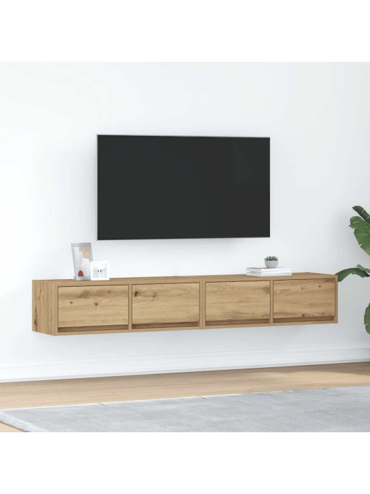 Tv skříňky 2 ks dub artisan 80x31x25,5 cm dřevěné konstrukce