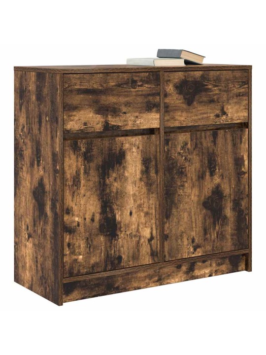 Příborník se zásuvkou kouřový dub 80x34x76cm dřevěná konstrukce