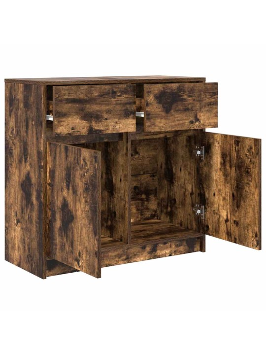 Příborník se zásuvkou kouřový dub 80x34x76cm dřevěná konstrukce