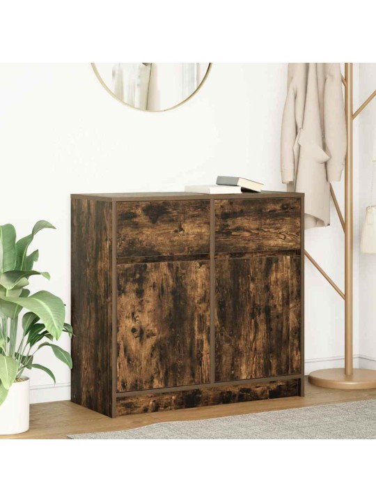 Příborník se zásuvkou kouřový dub 80x34x76cm dřevěná konstrukce