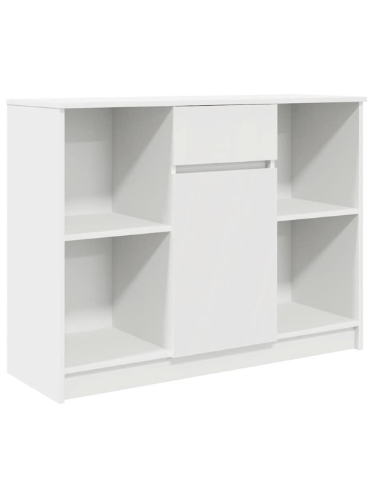 Příborník se zásuvkou bílý 101x35x76 cm dřevěné konstrukce