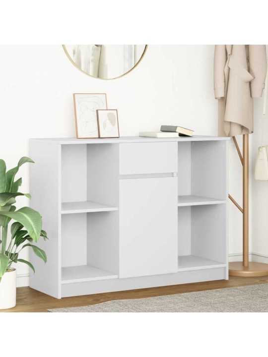 Příborník se zásuvkou bílý 101x35x76 cm dřevěné konstrukce