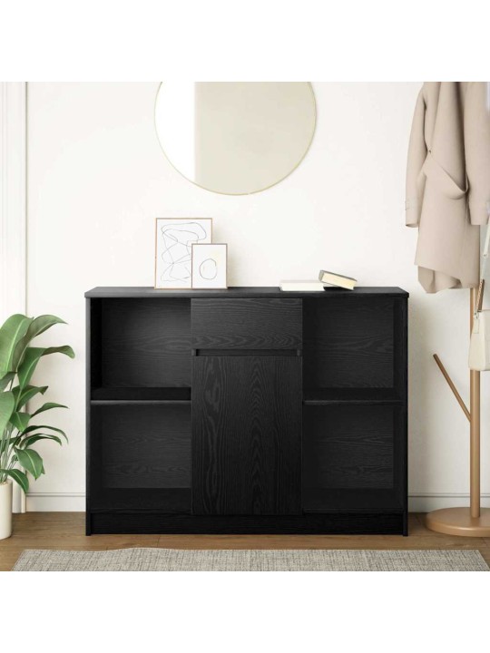 Příborník se zásuvkou černý dub 101x35x76 cm kompozitní dřevo