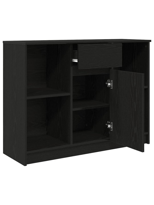 Příborník se zásuvkou černý dub 101x35x76 cm kompozitní dřevo