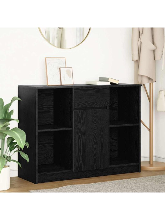Příborník se zásuvkou černý dub 101x35x76 cm kompozitní dřevo