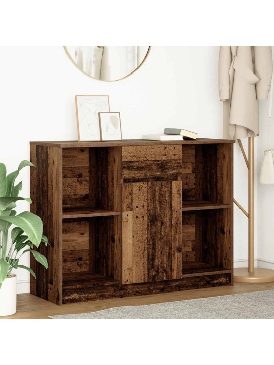 Příborník se zásuvkou staré dřevo 101x35x76 cm kompozitní dřevo