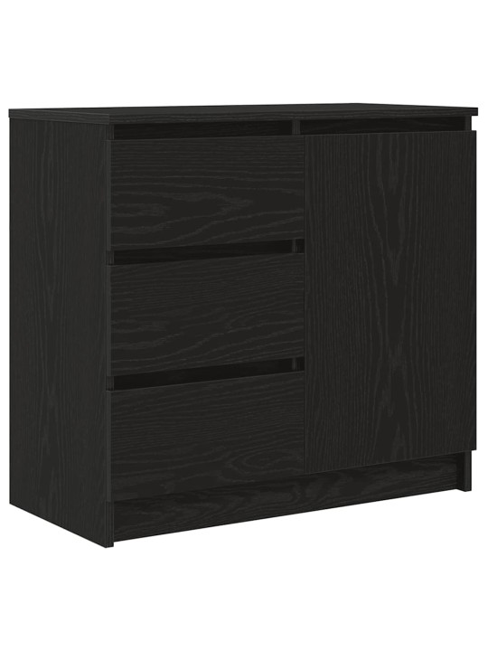 Příborník se zásuvkou černý dub 71x35x65 cm kompozitní dřevo