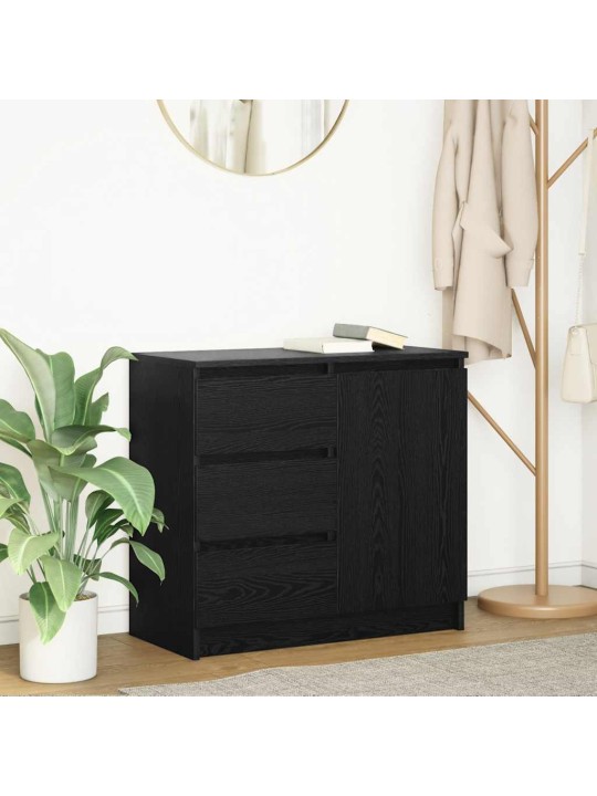 Příborník se zásuvkou černý dub 71x35x65 cm kompozitní dřevo
