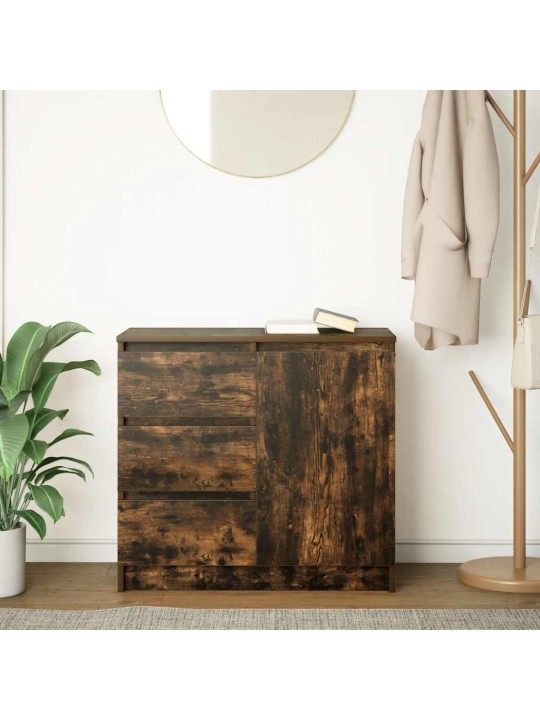 Příborník se zásuvkou kouřový dub 71x35x65 cm kompozitní dřevo