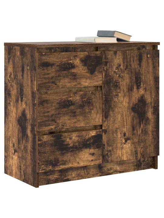 Příborník se zásuvkou kouřový dub 71x35x65 cm kompozitní dřevo