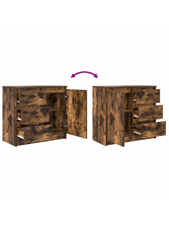 Příborník se zásuvkou kouřový dub 71x35x65 cm kompozitní dřevo