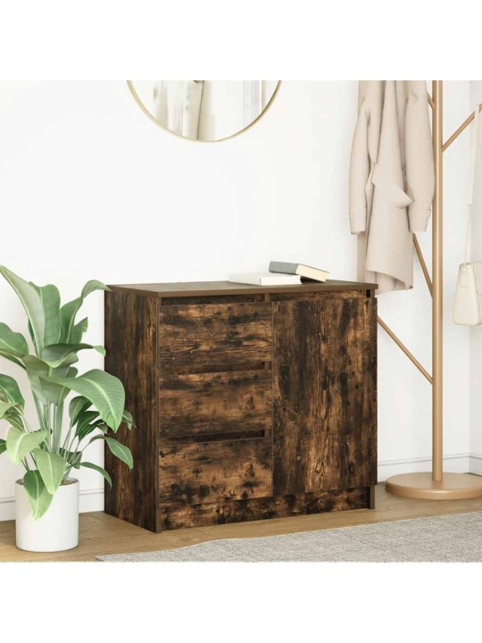 Příborník se zásuvkou kouřový dub 71x35x65 cm kompozitní dřevo