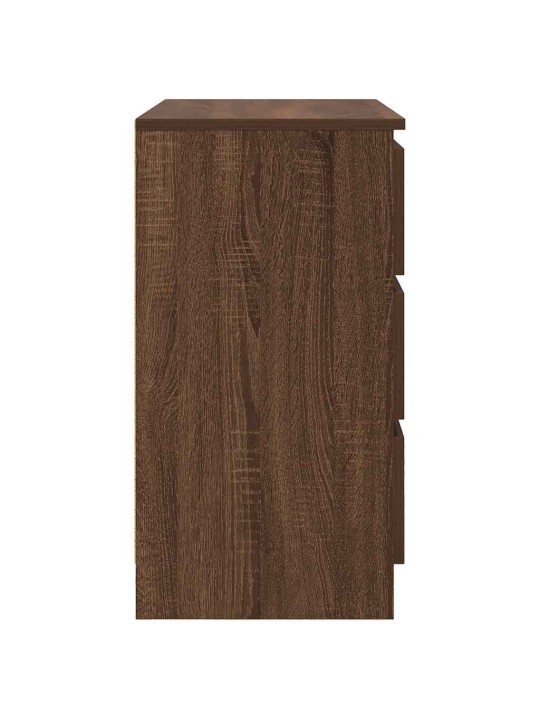 Příborník se zásuvkou hnědý dub 71x35x65 cm kompozitní dřevo