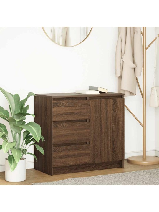 Příborník se zásuvkou hnědý dub 71x35x65 cm kompozitní dřevo