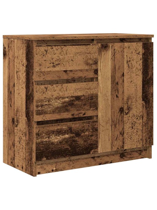 Příborník se zásuvkou staré dřevo 71x35x65 cm kompozitní dřevo