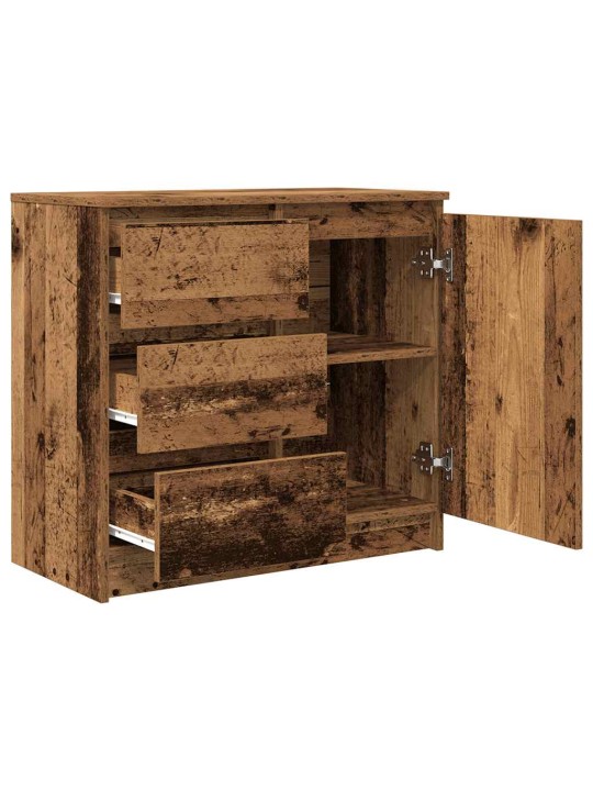 Příborník se zásuvkou staré dřevo 71x35x65 cm kompozitní dřevo