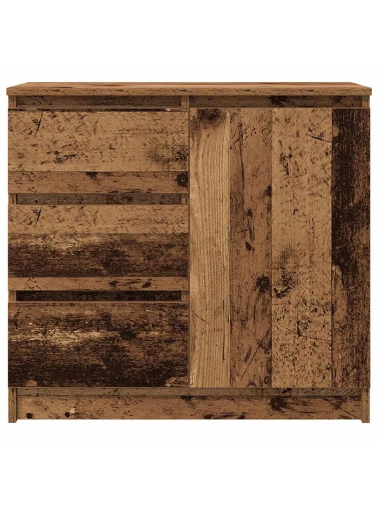 Příborník se zásuvkou staré dřevo 71x35x65 cm kompozitní dřevo